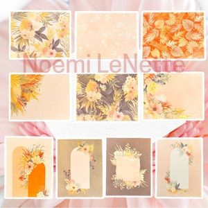 🪷Stationary Card Set 🌸 Floral Theme 🌺 10 Designs